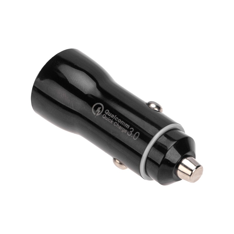 Автомобильное зарядное устройство в прикуриватель USB-A (QC 3.0) + USB-C (PD) 38Вт (черное)