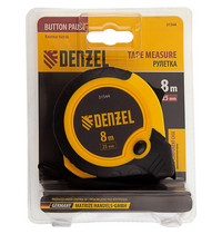 Рулетка Denzel 8 м х 25 мм 31544 (двухкомпонентный корпус кнопка-пауза)