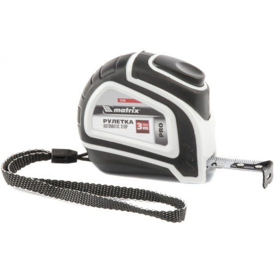Рулетка Matrix Pro Autostop 32550 (3 м х 16 мм двухкомпонентный корпус автофиксация)