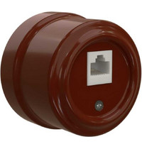 Розетка компьютерная RJ45 GE70342-04 Мезонинъ (цвет - коричневый серия Аврора)