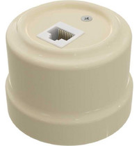 Розетка компьютерная RJ45 GE70342-02 Мезонинъ (цвет - слоновая кость серия Аврора)