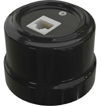 Розетка компьютерная RJ45 GE70342-05 Мезонинъ (цвет - черный серия Аврора)