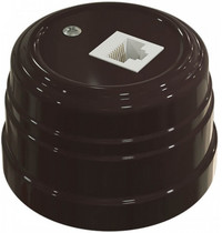 Розетка пластиковая компьютерная RJ45 GE30341-04 Мезонинъ (цвет - коричневый серия Усадьба)