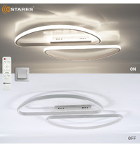 Люстра светодиодная управляемая MODENA 80W R-RC-540x640x55-WHITE/WHITE-220-IP20 (УУО00005759)