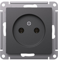 Розетка 1гн без З/К с/у базальт механизм 16А AtlasDesign Systeme Electric (1/20) ATN001441