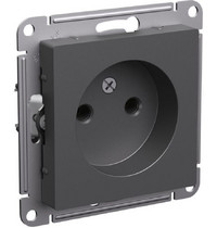 Розетка 1гн без З/К с/у базальт механизм 16А AtlasDesign Systeme Electric (1/20) ATN001441