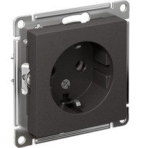Розетка 1гн с З/К с/у базальт механизм 16А AtlasDesign Systeme Electric (1/20) ATN001443