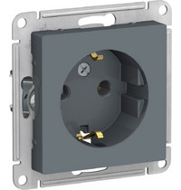 Розетка 1гн с З/К с/у грифель механизм 16А AtlasDesign Systeme Electric (1/20) ATN000743
