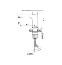 Смеситель для умывальника Avrora Line Gun metall AV3110GM (монолитный)