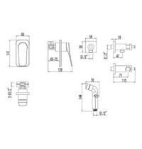 Смеситель с гигиеническим душем Lemark LM3719GM Бронкс (встраиваемый графит)
