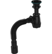 Сифон для умывальника Aquant S1083-35-MR Black 1 (1/4*40 с черной мет решеткой с г т 40*40/50)