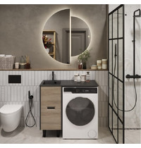 Тумба Maid 38H (380*890*475) 2 ящика антрацит/орех под раковину Аванти 100L антрацит (1000*480) ц0000045492