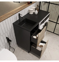 Тумба Maid 38H (380*890*475) 2 ящика антрацит/орех под раковину Аванти 100L антрацит (1000*480) ц0000045492