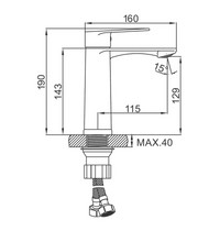 Смеситель для умывальника Ledeme L1055-9 (латунь хром)