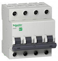Выключатель автоматический модульный Schneider Electric Easy 9 EZ9F34463 63А С 4.5кА (четырехполюсный)