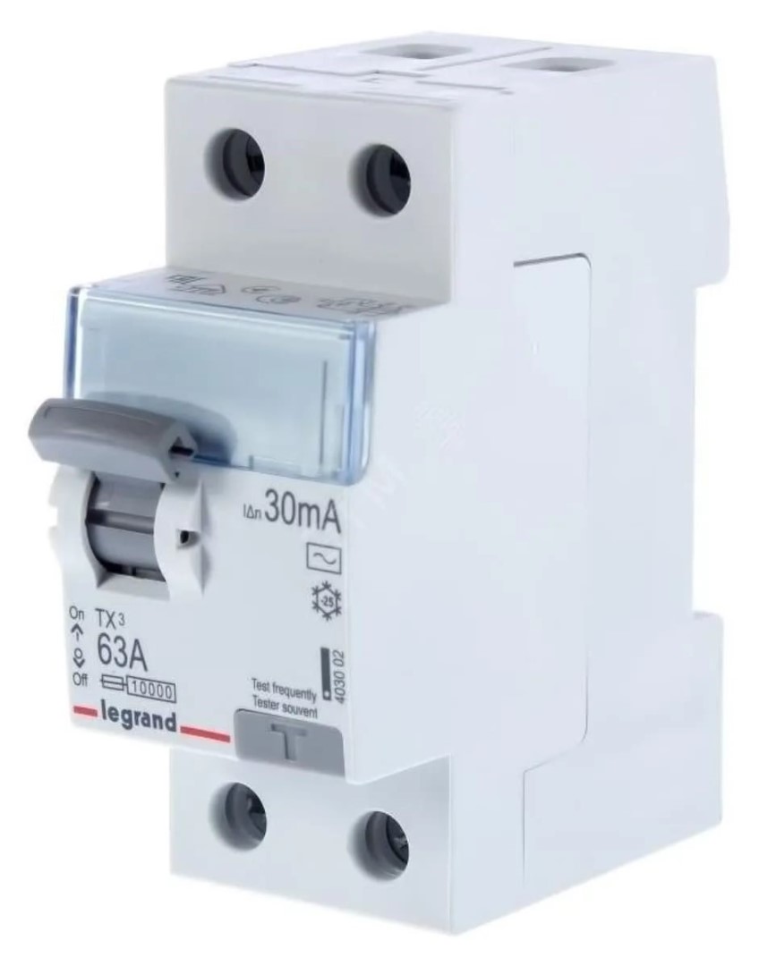 Выключатель дифференциальный УЗО Legrand TX3 403002 2п 63А 30мА (тип AC)