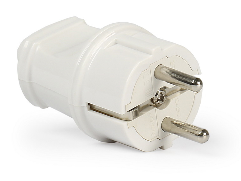 Вилка прямая SmartBuy SBE-16-P01-w 16А 250В