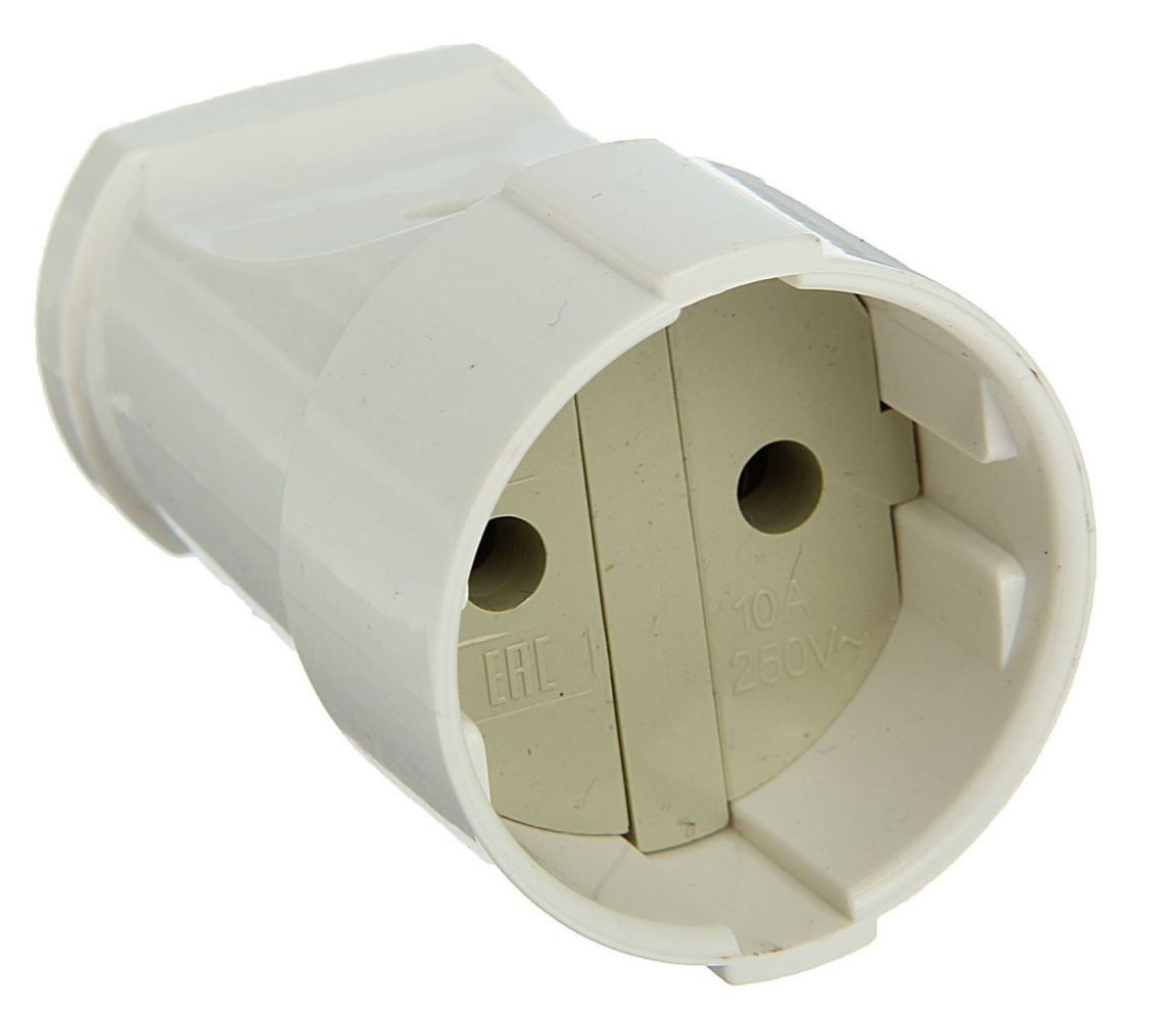 Штепсельное гнездо Smartbuy SBE-10-S02-w 10A 250B