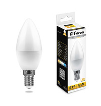 Лампа светодиодная Feron LB-570 25798 9Вт 230В E14 2700K (свеча)