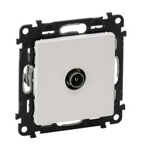 Розетка TV Legrand Valena LIFE 753461 1,5дБ-14дБ 0-2400 МГц (проходная, с лицевой панелью)