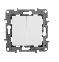 Выключатель Legrand Etika Plus 672212 (2-клавишный, белый)
