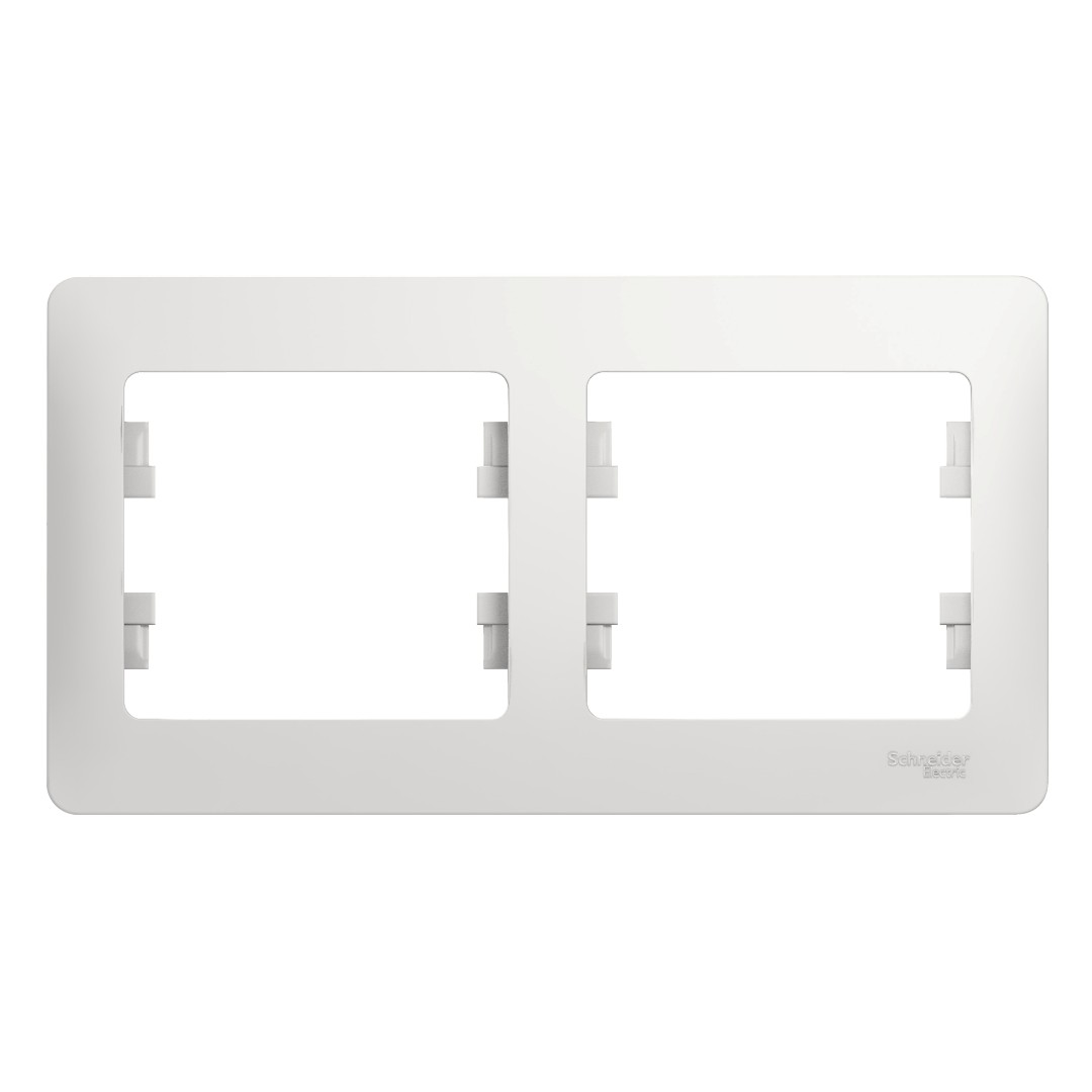 Рамка для розетки Schneider Electric Glossa GSL000102 (2-местная, белая)