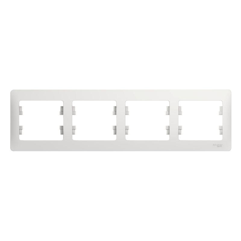 Рамка для розетки Schneider Electric Glossa GSL000104 (4-местная, белая)