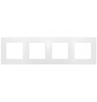 Рамка для розетки Legrand Etika 672504 (4-местная, белая)