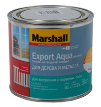 Эмаль по дереву и металлу Marshall Export Aqua Enamel 0,5л (полуматовая, белая)