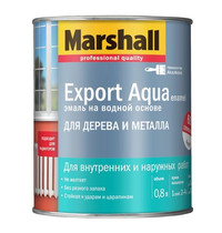 Эмаль по дереву и металлу Marshall Export Aqua Enamel 0,8л (полуматовая, светло-серая)