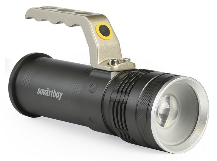 Фонарь ручной светодиодный Smartbuy CREE T6 SBF-32-H (с металлический ручкой, система фококусировки луча)