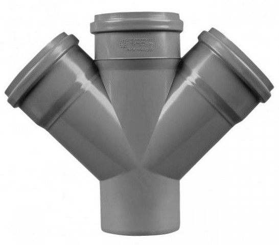 Крестовина канализационная Sinikon 506016.K 45° d=110 мм (одноплоскостная)