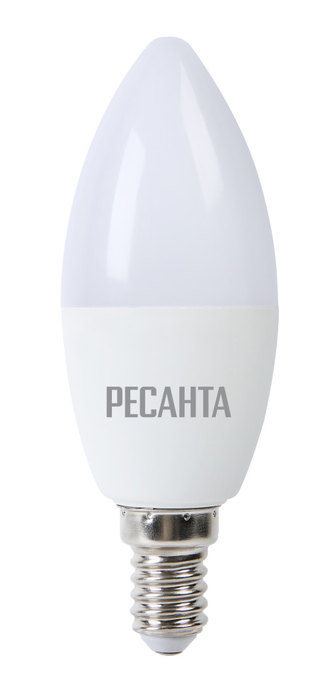Лампа светодиодная Ресанта LL-R-C37-5W-230-4K-E14 Е14 5Вт (свеча, нейтральный белый)