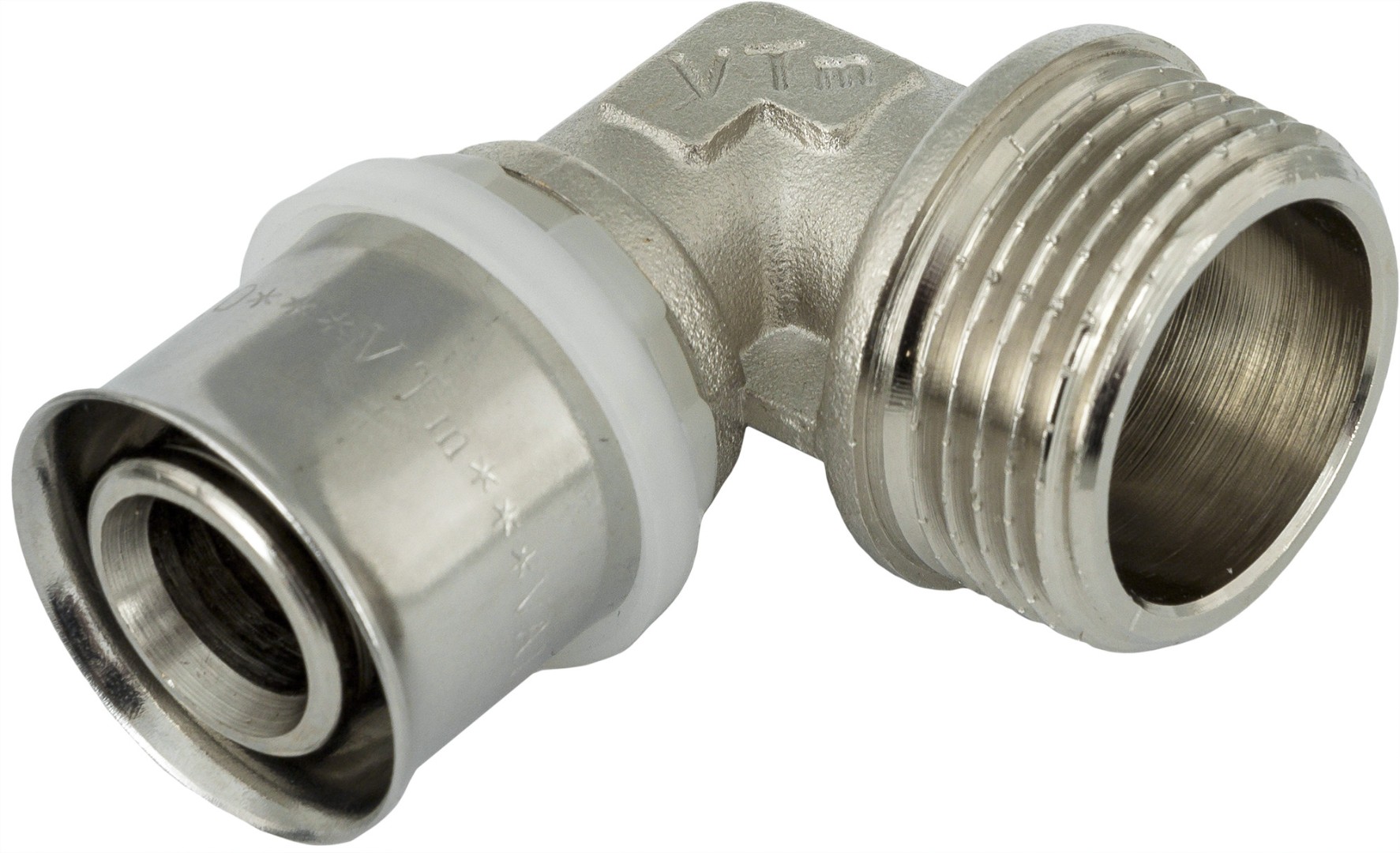 Угольник пресс Valtec VTm.253.N.002005 20мм х 3/4 дюйма (с переходом на наружную резьбу)