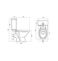Унитаз-компакт Santek Лига 1WH302197 (косой, 2х-режимный, полипропилен)