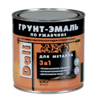 Грунт-эмаль по ржавчине Dali 3 в 1 0,75л (водная синь RAL5021)