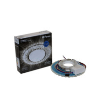 Светильник встраиваемый Feron CD4021 29474 20LED 2835SMD 4000K 11Вт GX53 (с подсветкой, без лампы, прозрачный, хром)