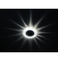 Светильник встраиваемый Feron CD4021 29474 20LED 2835SMD 4000K 11Вт GX53 (с подсветкой, без лампы, прозрачный, хром)