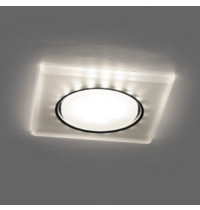Светильник встраиваемый Feron CD5022 32661 20LED 2835SMD 4000K 11Вт GX53 (с подсветкой, без лампы, белый матовый)