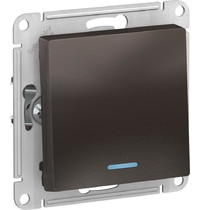 Выключатель Schneider Electric AtlasDesign 10А (1-клавишный, с подсветкой, мокко)