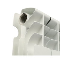 Радиатор алюминиевый Rommer Plus 200 89991 10 секций (боковое подключение, цвет белый)