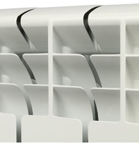 Радиатор алюминиевый Rommer Plus 200 89992 12 секций (боковое подключение, цвет белый)