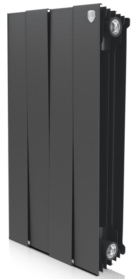 Радиатор биметаллический Royal Thermo PianoForte 500 320 мм 4 секции (секционный, подключение универсальное боковое, цвет Noir Sable)