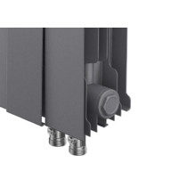 Радиатор биметаллический Royal Thermo PianoForte 500 HC-1176335 800 мм 10 секций (секционный, подключение универсальное боковое, цвет Silver Satin)