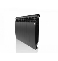 Радиатор биметаллический Royal Thermo BiLiner 500 800 мм 10 секций (секционный, подключение универсальное боковое, цвет Noir Sable)