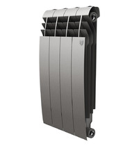 Радиатор биметаллический Royal Thermo BiLiner 500 НС-1176317 320 мм 4 секции (секционный, подключение универсальное боковое, цвет Silver Satin)