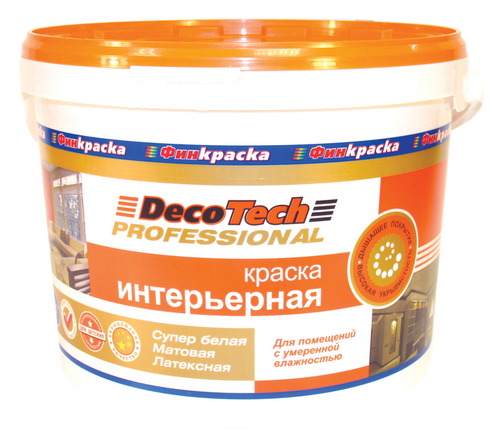 Краска интерьерная DecoTech 15515 3л (база А)