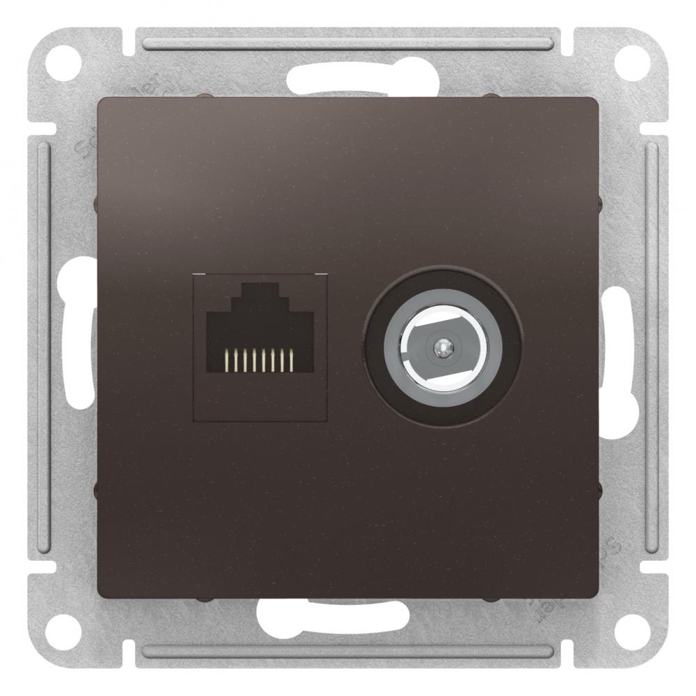 Розетка для интернета и ТВ Schneider Electric AtlasDesign ATN000689 RJ45 TV