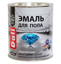 Эмаль для пола Dali 2л (глянцевая, серая RAL7040)