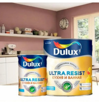 Краска для кухни и ванной Dulux Ultra Resist Кухня и ванная 2,5л (с защитой от плесени и грибка, полуматовая, база BW)